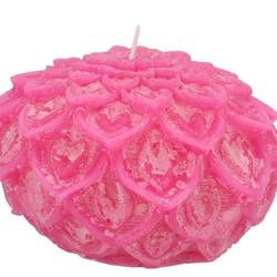Kerze Dahlia fuchsia 15x10cm