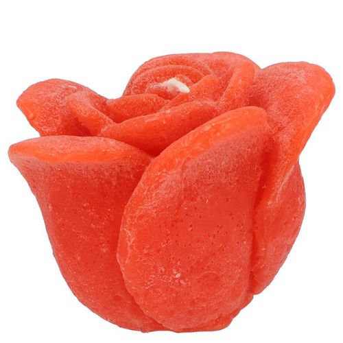 Kerze Rose orange D08cm H07cm