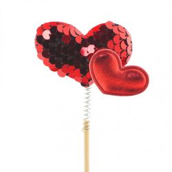 Herz auf Stab Posh rot L10cm D05cm