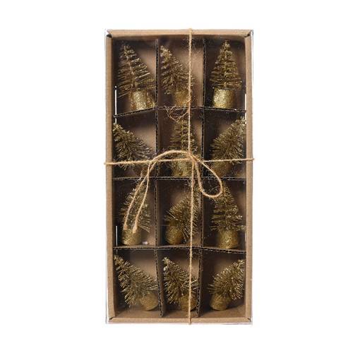 Deko Baum Brush Mini gold D03.5cm H07cm x12