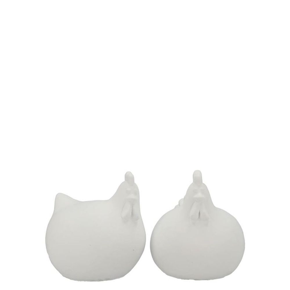 Beton Huhn weiss 07x07x09cm