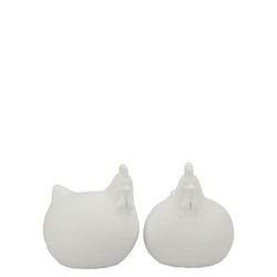 Beton Huhn weiss 07x07x09cm