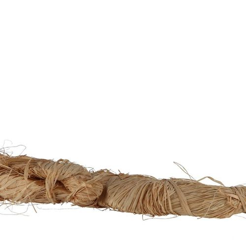 natur rafhia strähne