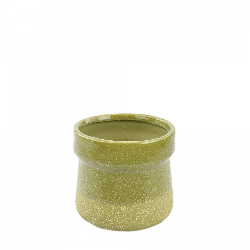 Keramik Übertopf Speckled grün D10.5cm H12cm 