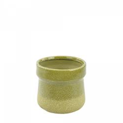 Keramik Übertopf Speckled grün D10.5cm H12cm 