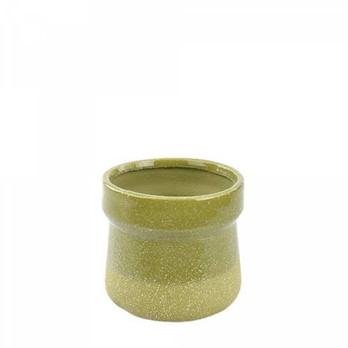 Keramik Übertopf Speckled grün D10.5cm H12cm 