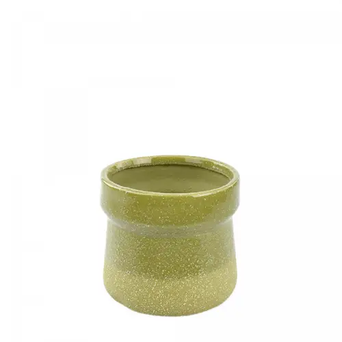 Keramik Übertopf Speckled grün D10.5cm H12cm 