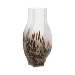 Glas Vase Kartusche mattiert D15cm H32cm