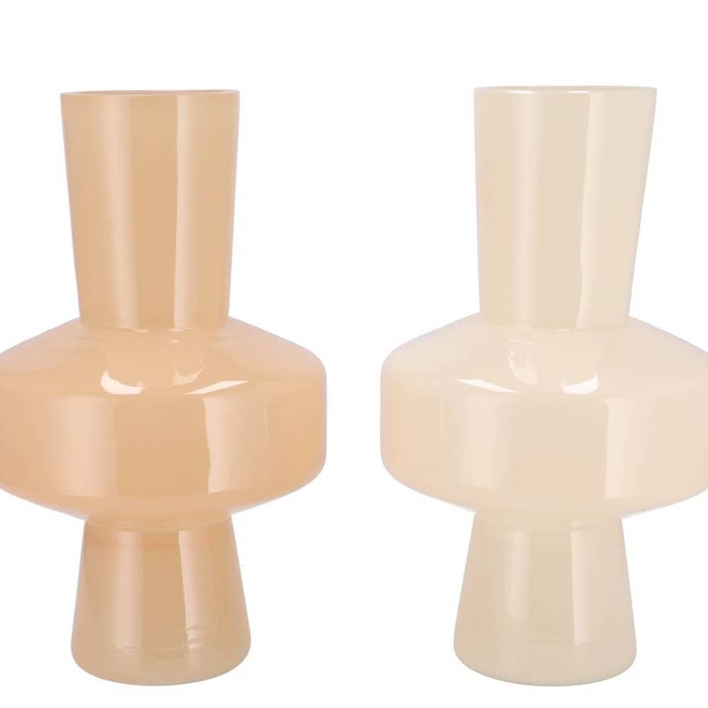 Glas Vase Beau mix hell braun 18x18x31cm