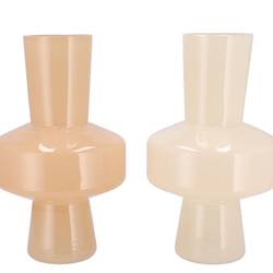 Glas Vase Beau mix hell braun 18x18x31cm