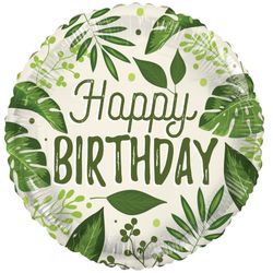 Ballon Eco Happy Birthday Rund D45cm
