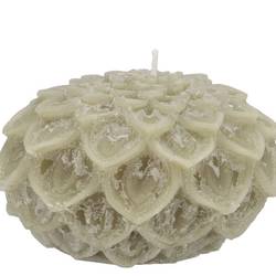 Kerze Dahlia Pistazie grün 12x08cm