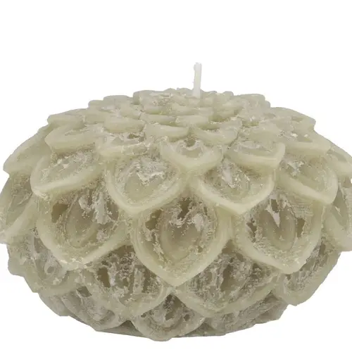 Kerze Dahlia Pistazie grün 12x08cm