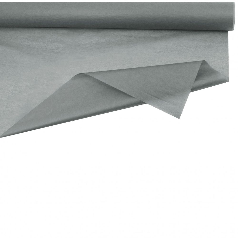 Dekostoff Rolle 75cm Seide grau 50m 28gr