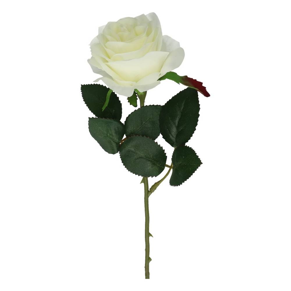 Seiden Rose weiss L45cm 