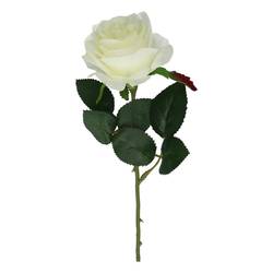 Seiden Rose weiss L45cm 