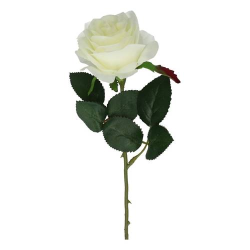 Seiden Rose weiss L45cm 