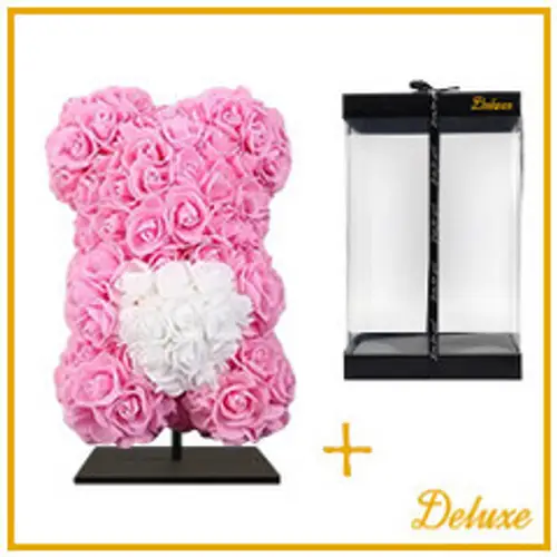 Foam Bär/Herz hell rosa +Standard 25cm