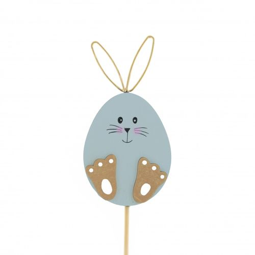 Hase auf Stab Doodle blau 10cm H50cm