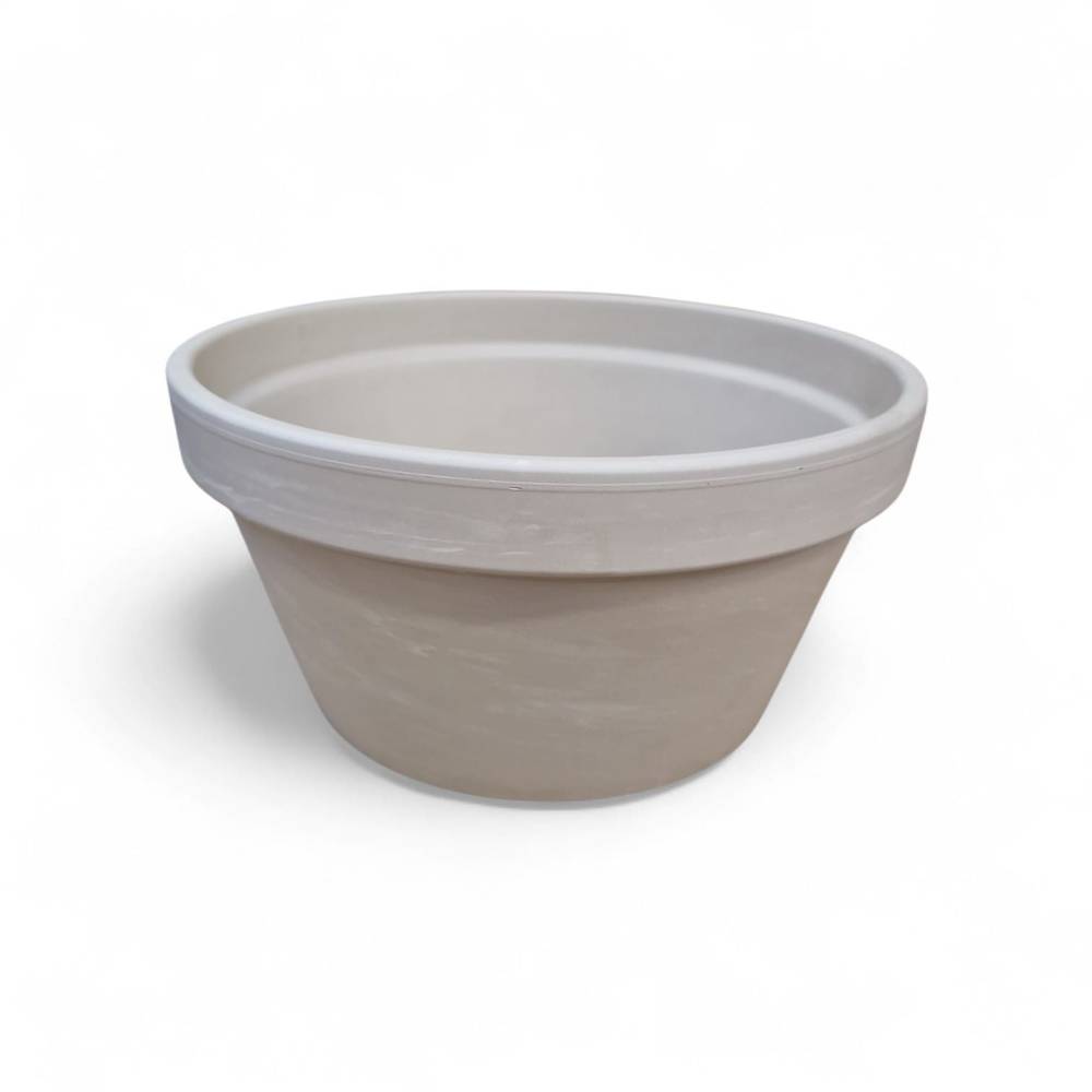 Keramik Tontopf Bowl grau D22.5cm H11.5cm