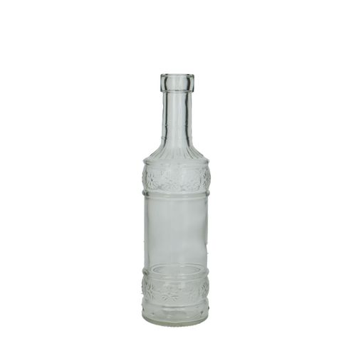 Glas Flasche Deko D02/07cm H22cm