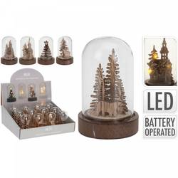 Deko Glocke mit Figur LED mix D05.5cm H09cm