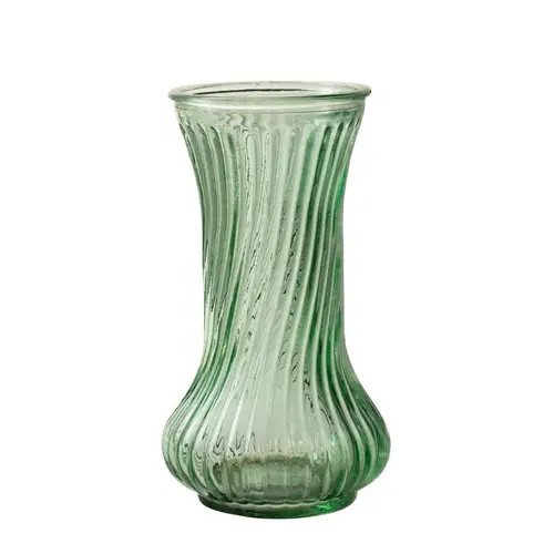 Glas Vase Medda grün D12cm H21.5cm 