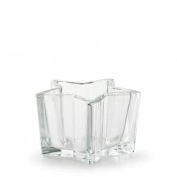Glas Teelicht Stern D10.5cm H06cm