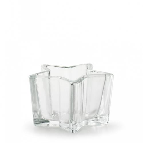 Glas Teelicht Stern D10.5cm H06cm