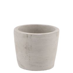 Beton Übertopf grau D08cm H07cm