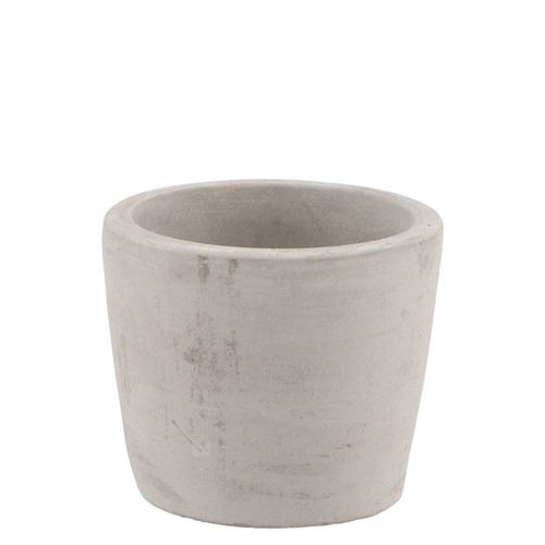 Beton Übertopf grau D08cm H07cm