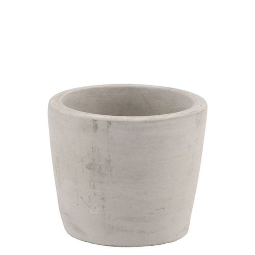Beton Übertopf grau D08cm H07cm