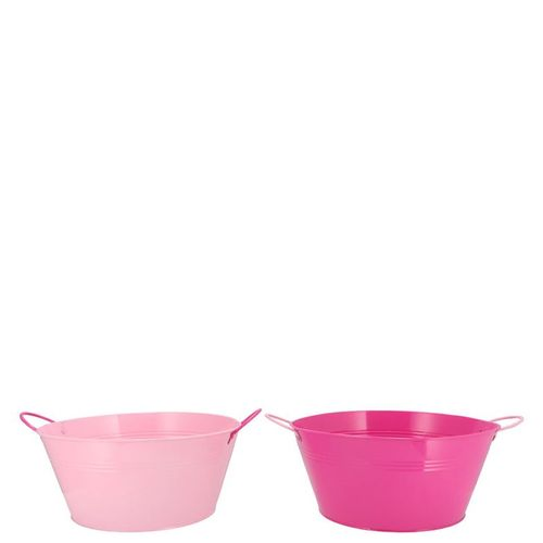 Zink Schale fuchsia/rosa 20x10cm