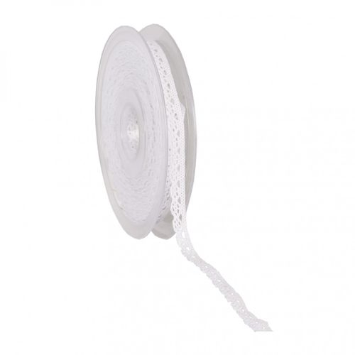 Band Spitze Baumwolle weiss 10mm 10m