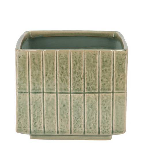 Keramik Übertopf Mirre grün 12x12x10cm