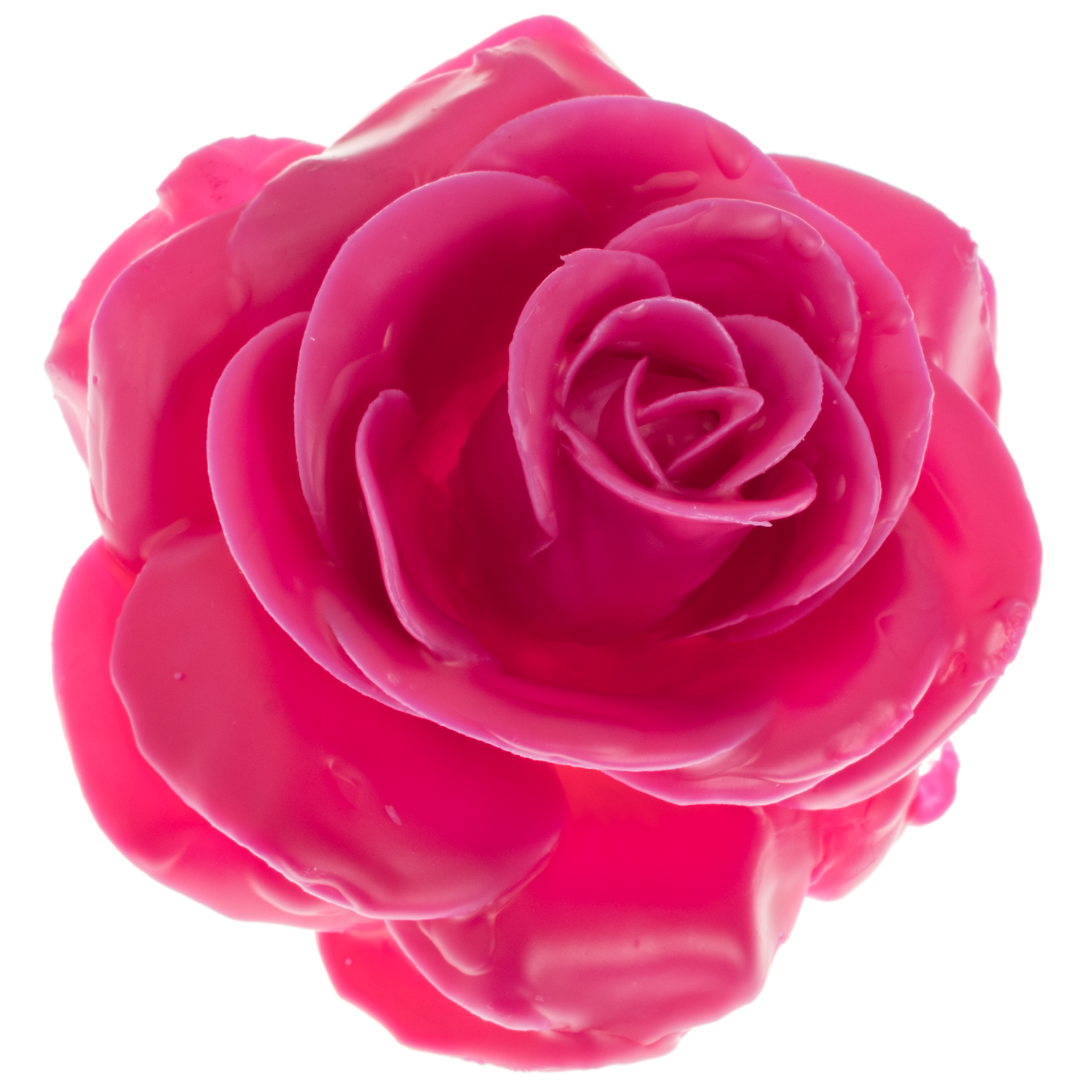 Seiden Wachs Rose fuchsia D10cm (9280)