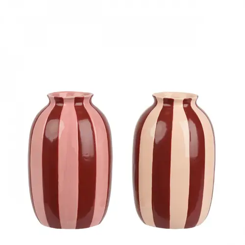 Keramik Vase Rosso rosa mix D13.5 H21cm