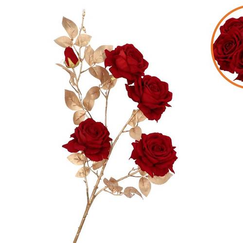 Seiden Rose gold/dunkel rot L116cm