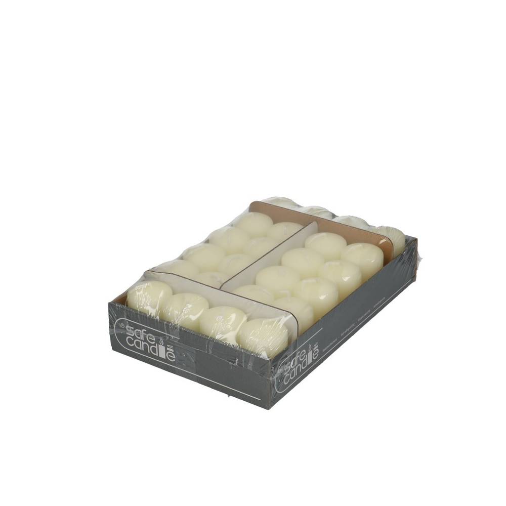 Stumpfkerze Safe creme D04cm H06cm