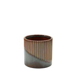 Keramik Übertopf Cadenza braun D12cm H11.5cm