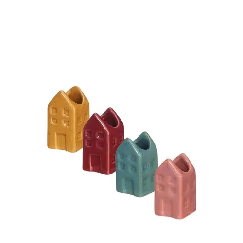 Keramik Vase Mini Haus mix D03cm H06cm