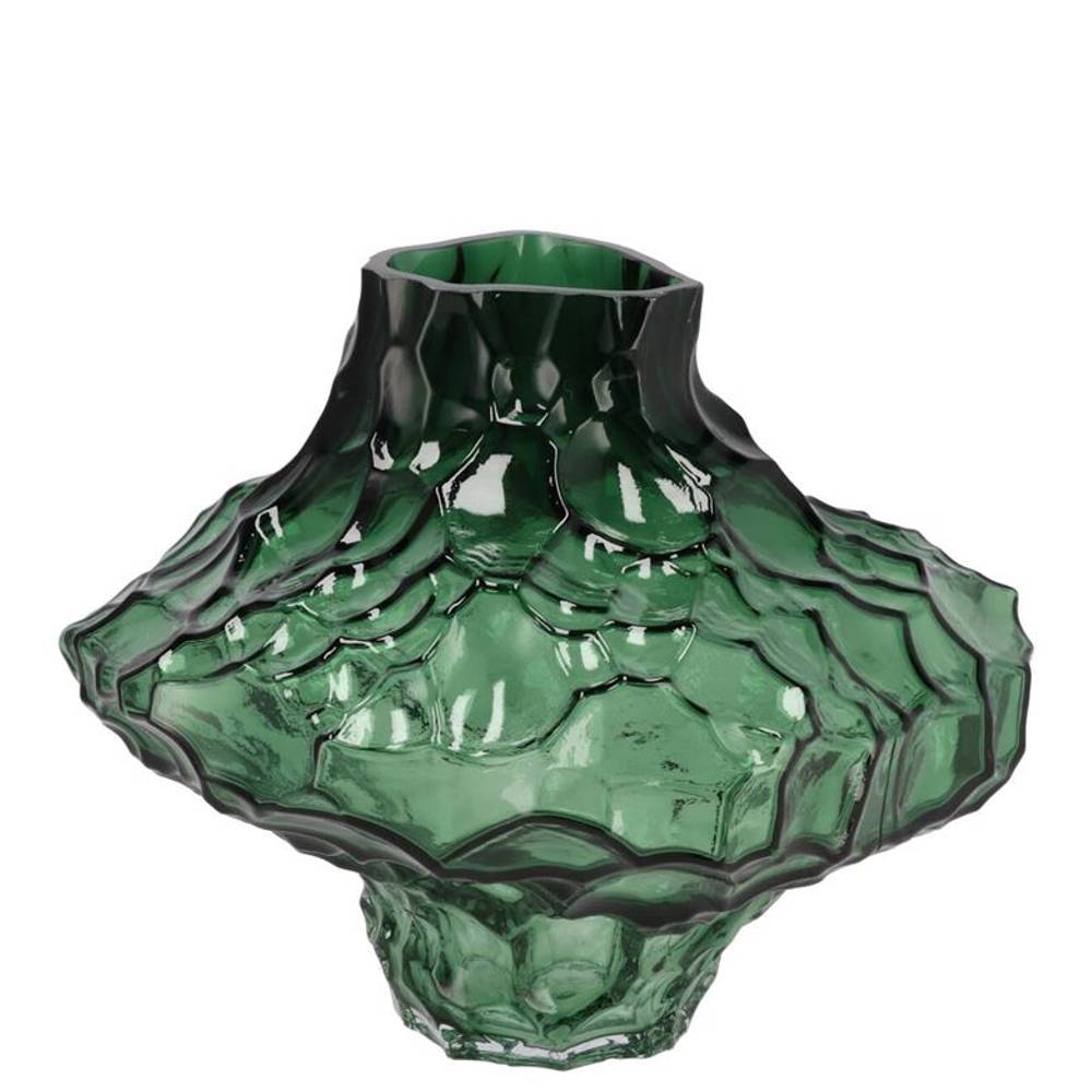 Glas Vase Filou dunkel grün D19cm H16cm