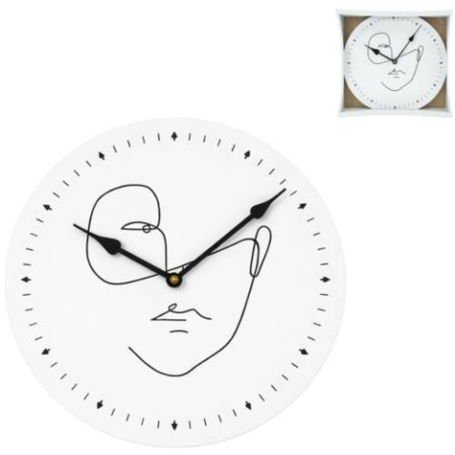 Wanduhr Gesicht weiss D29cm