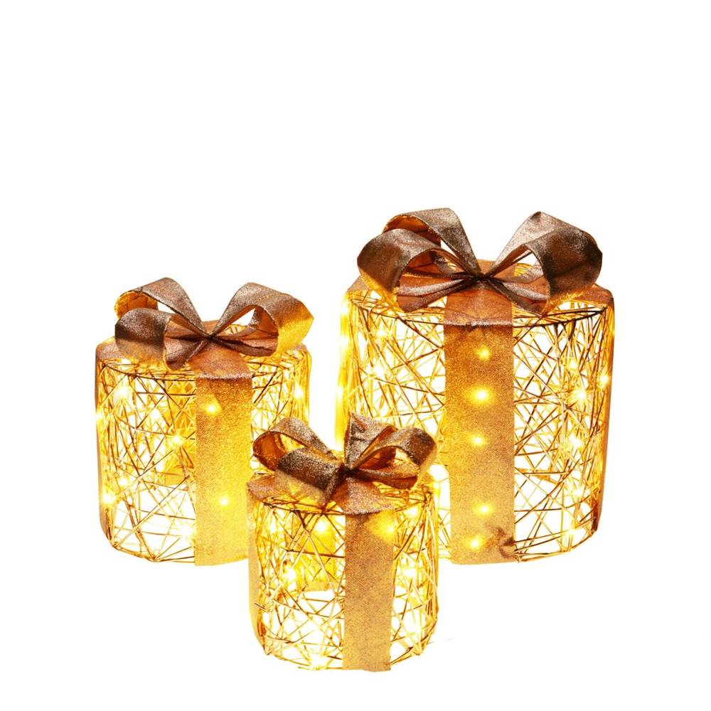 LED Geschenk 3/Set 25x25x30cm