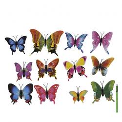 Schmetterling auf Stab mix L20cm