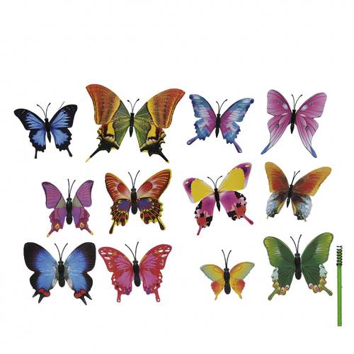 Schmetterling auf Stab mix L20cm