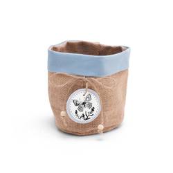 Übertopf Jute Butterfly blau D13cm H13cm