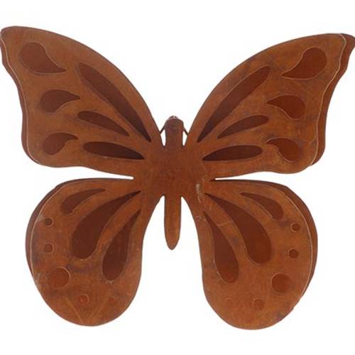 Wandaufhänger Schmetterling rostig D20cm