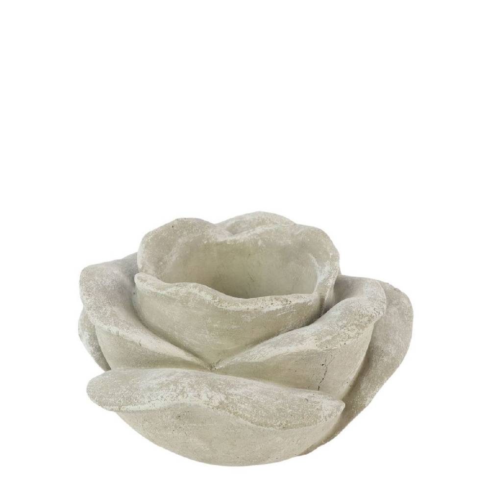 Beton Topf Rose Alora grau D17.5cm H09cm 
