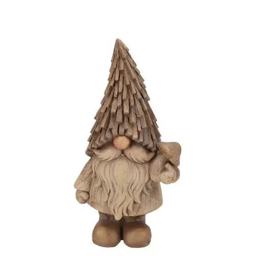 Gnom mit Pilz Wonderland 11x08x21cm